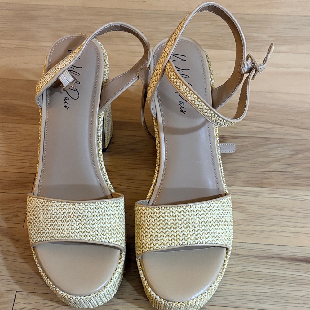 Wild Pair Beige Espadrille Wedges